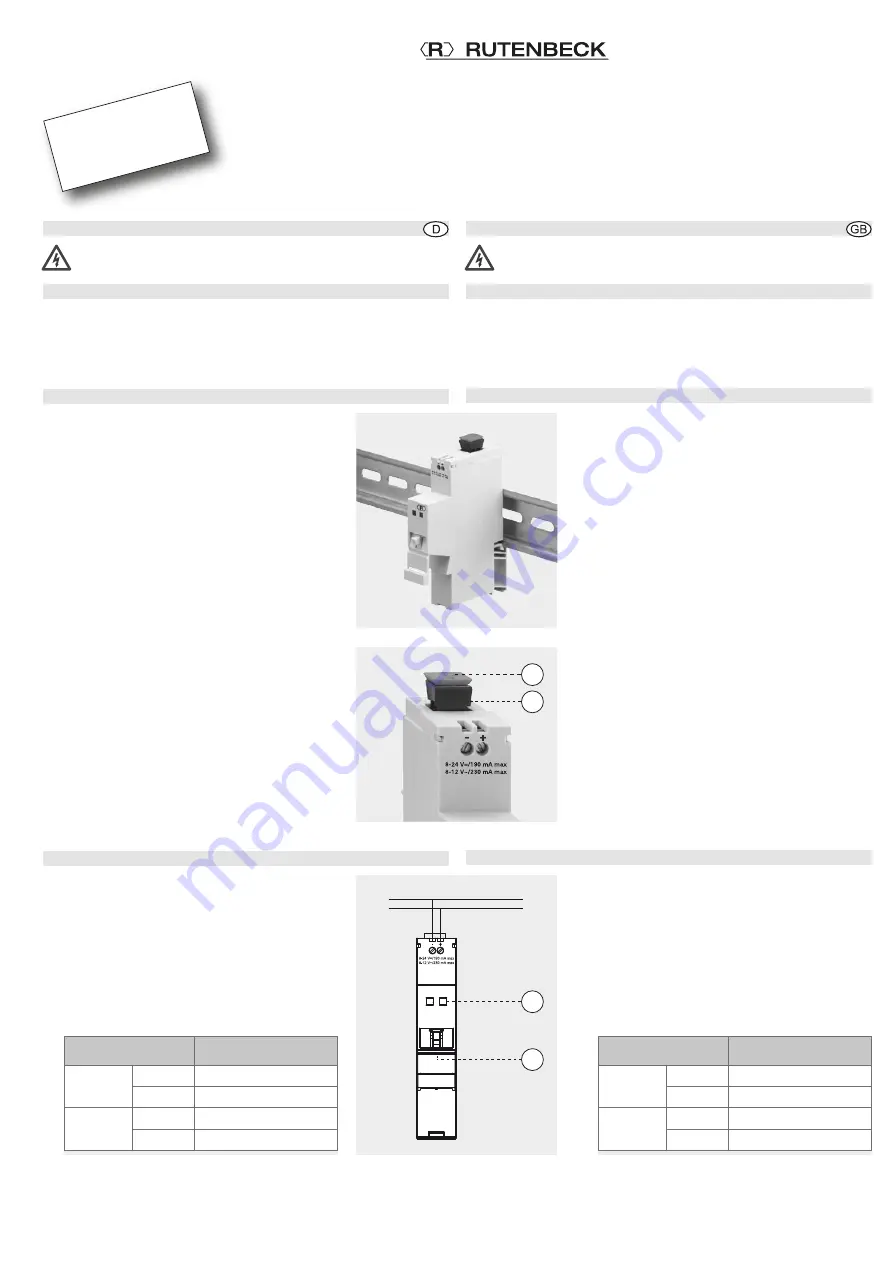 Rutenbeck 28010200 Installation Manual Download Page 1