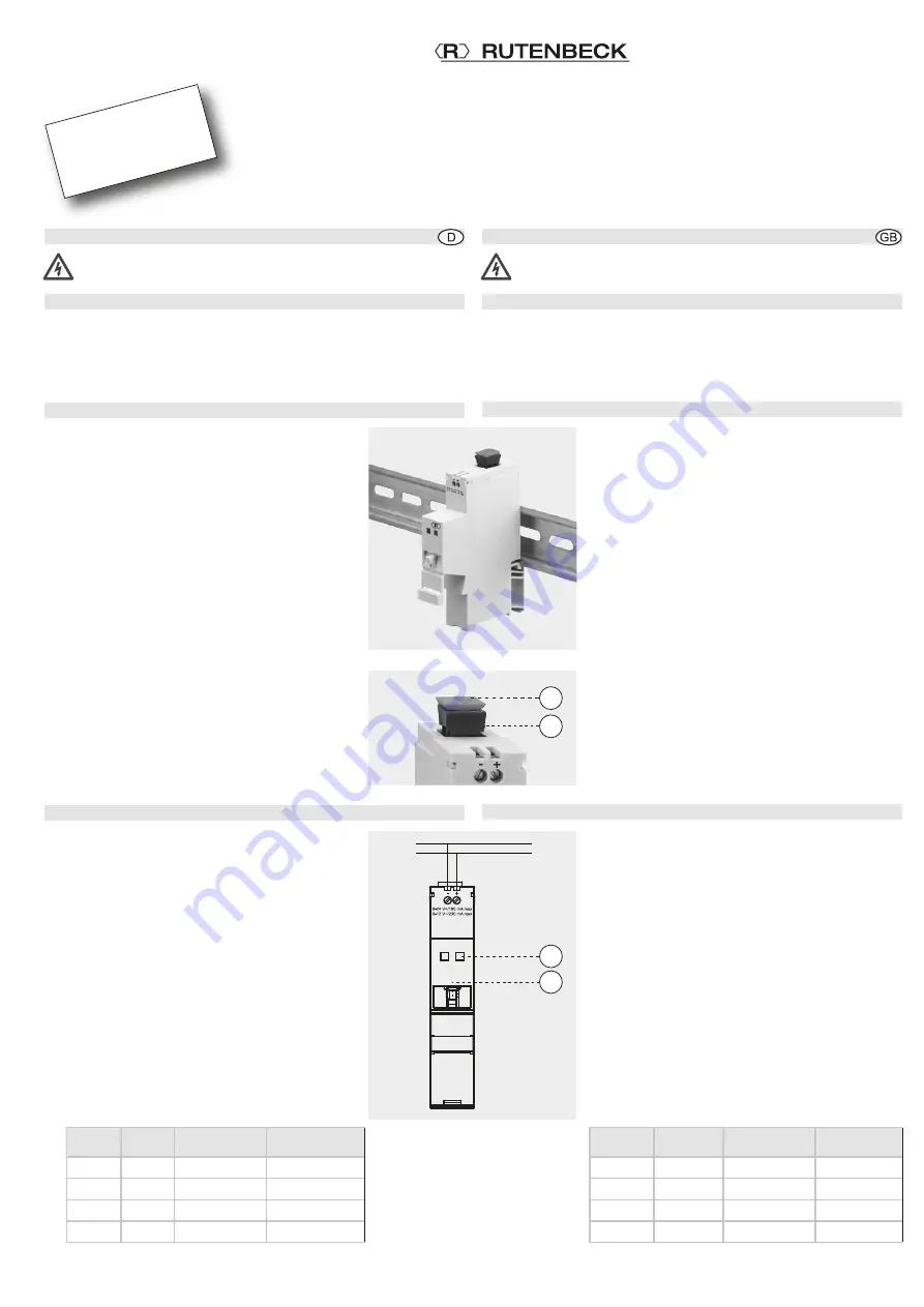 Rutenbeck 28010500 Installation Manual Download Page 1