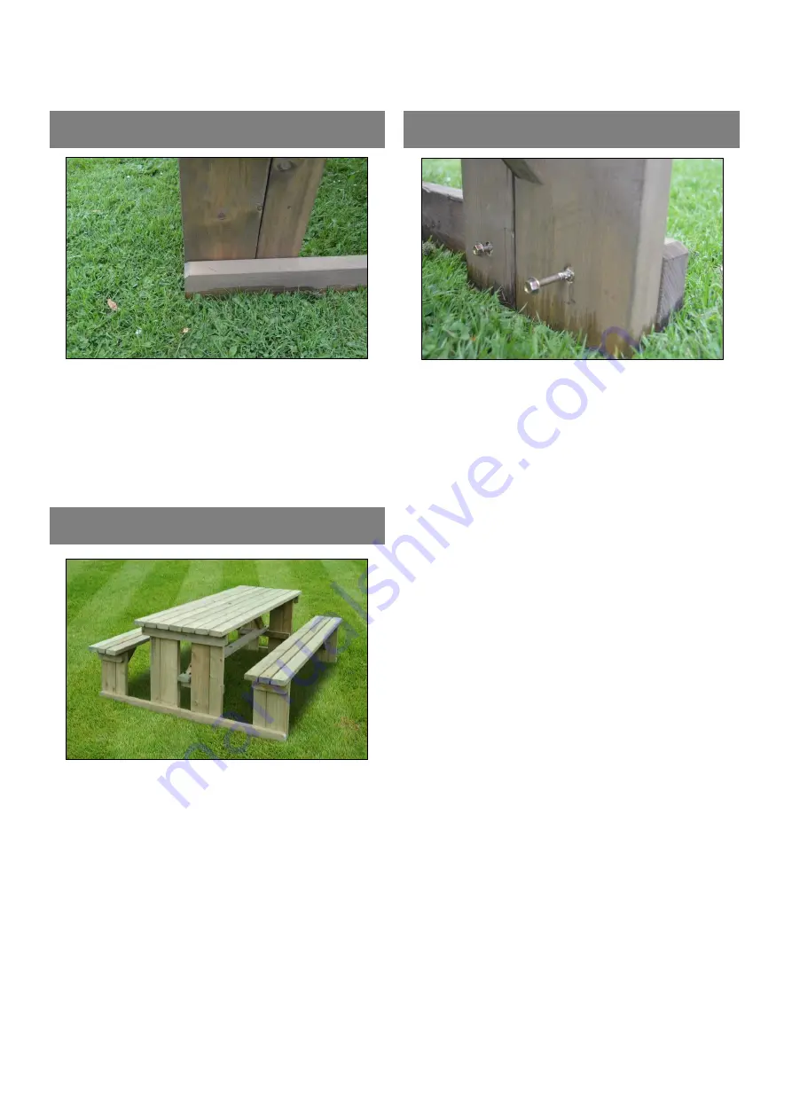 Rutland County Tinwell picnic bench Assembly Instructions Manual Download Page 9