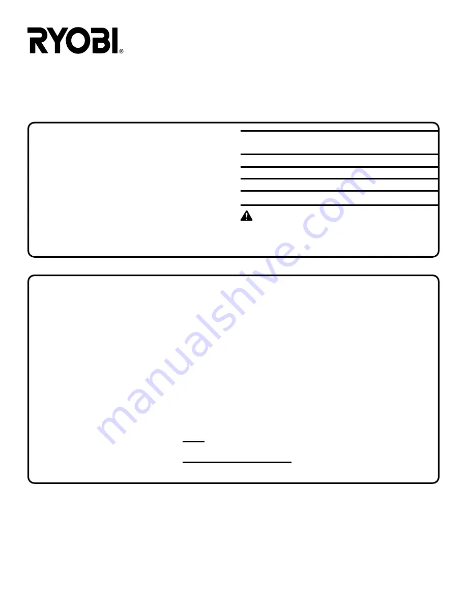 Ryobi C357 Operator'S Manual Download Page 20