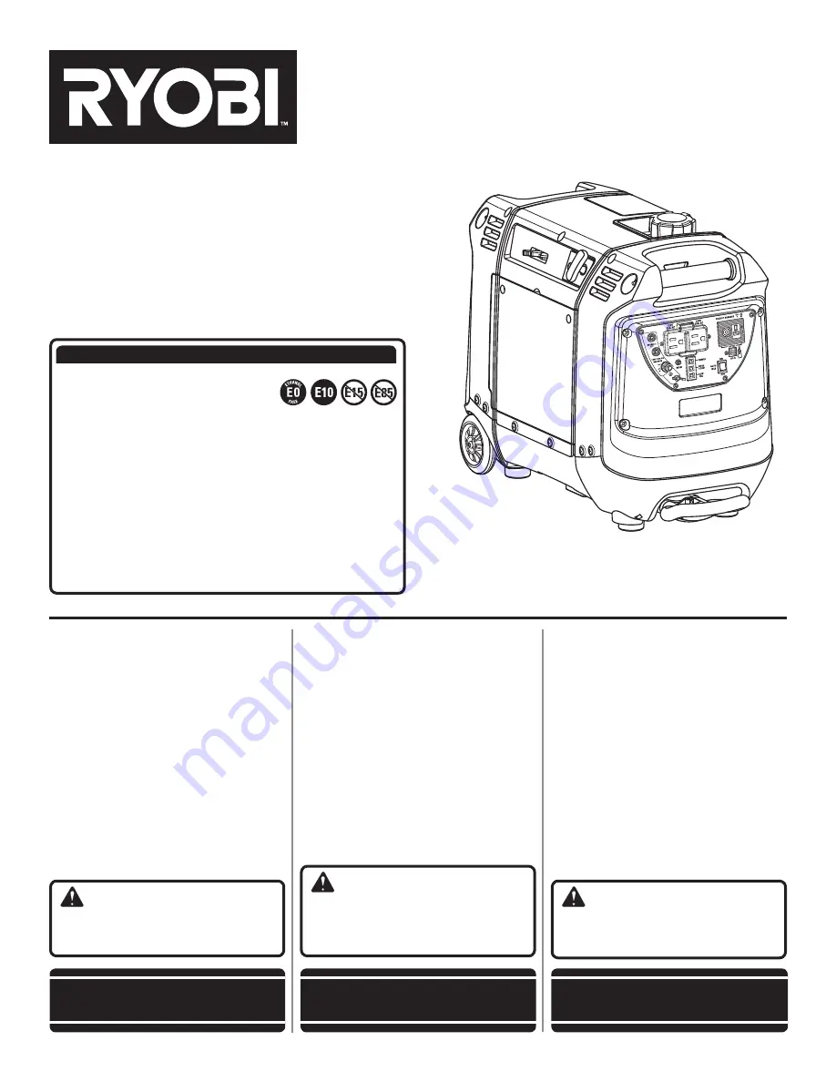 Ryobi RYi2200A Operator'S Manual Download Page 1