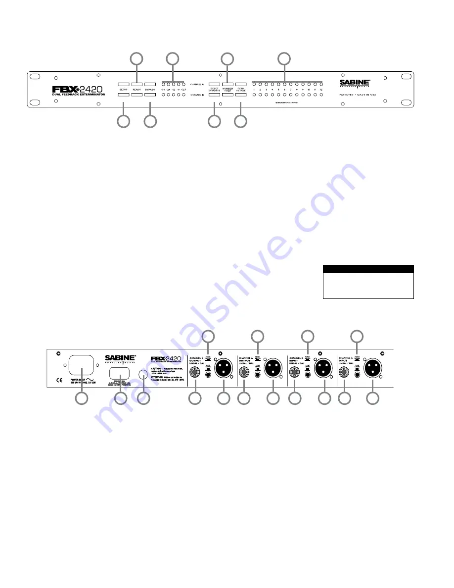 SABINE FBX1220 Скачать руководство пользователя страница 2