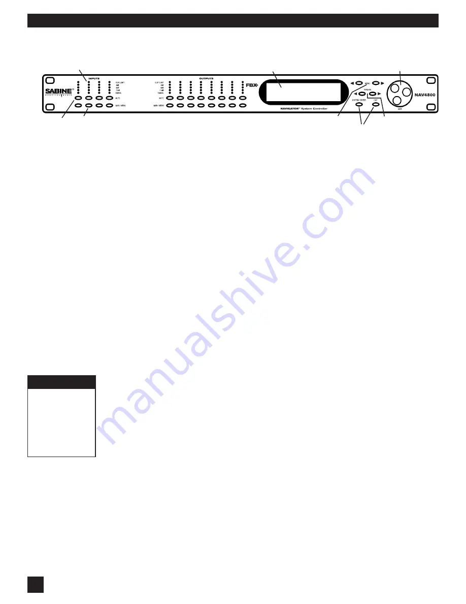 SABINE Navigator Operating Manual Download Page 9