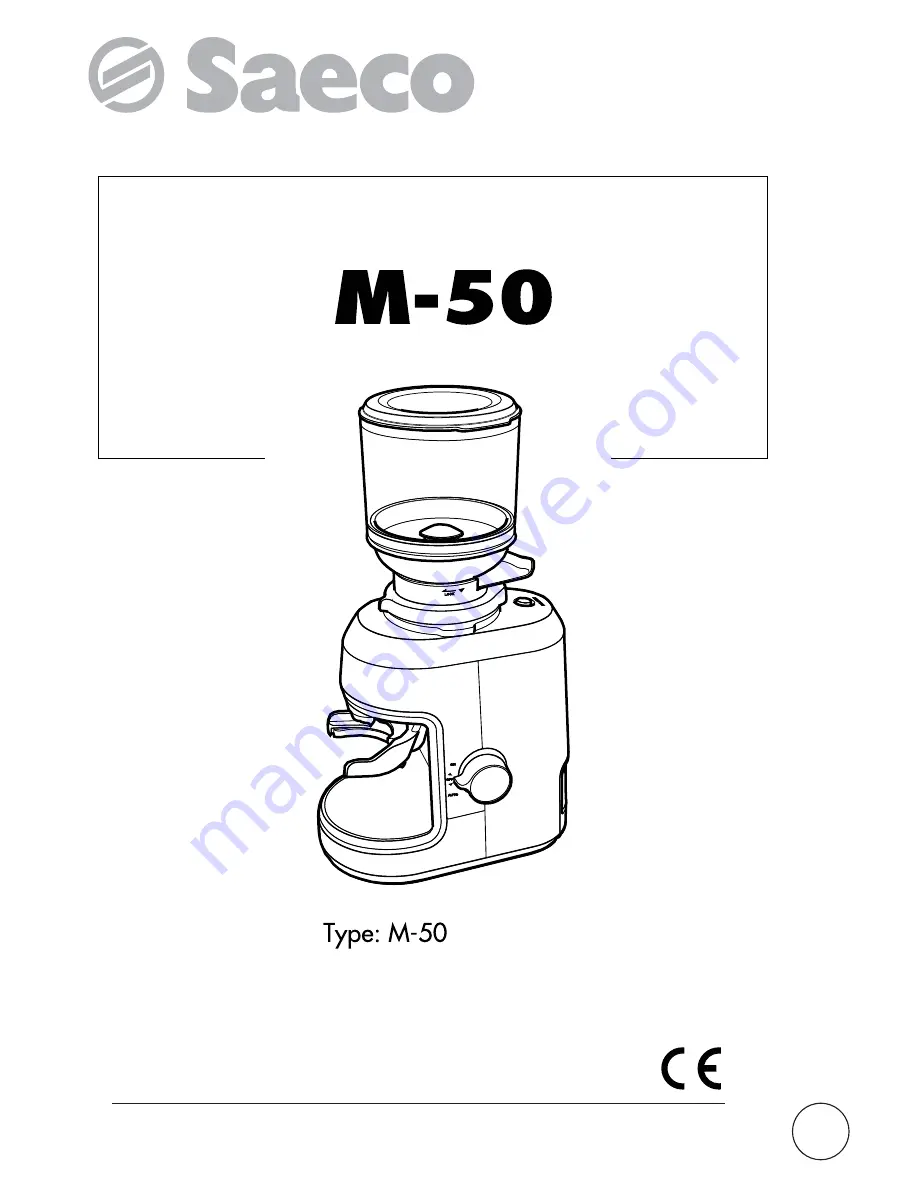 Saeco M-50 Скачать руководство пользователя страница 1