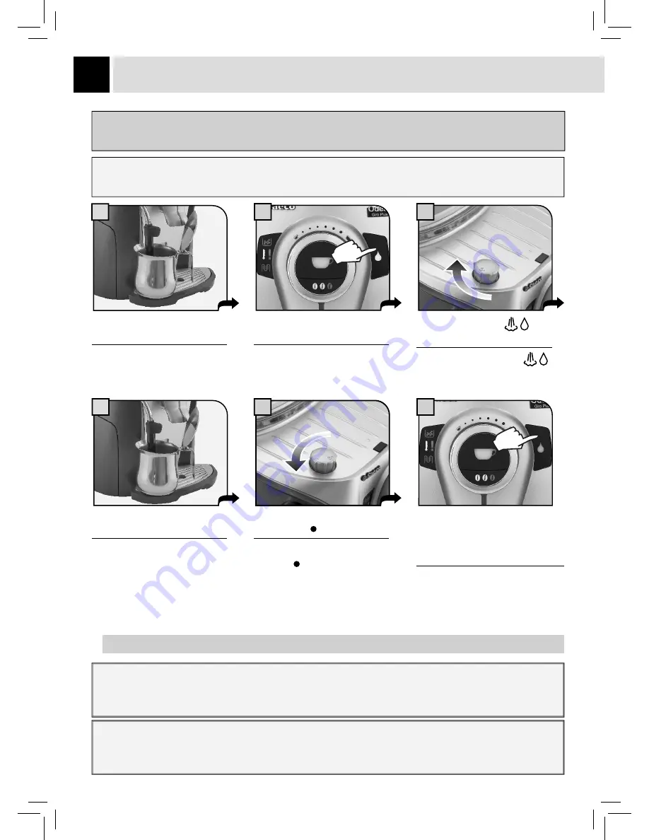 Saeco Odea Giro Plus SUP031OR Operating And Maintenance Manual Download Page 11