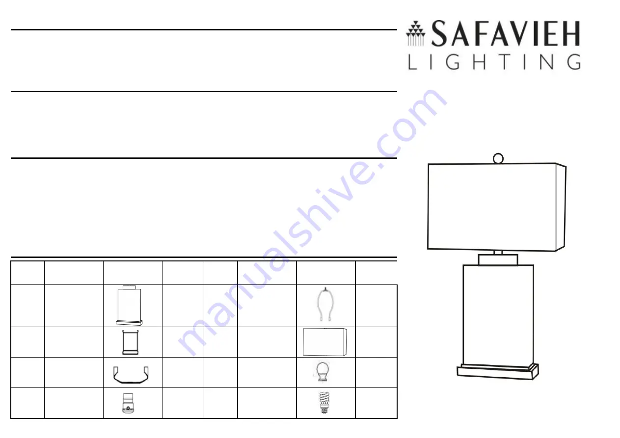 Safavieh Lighting LIT4107 Скачать руководство пользователя страница 1