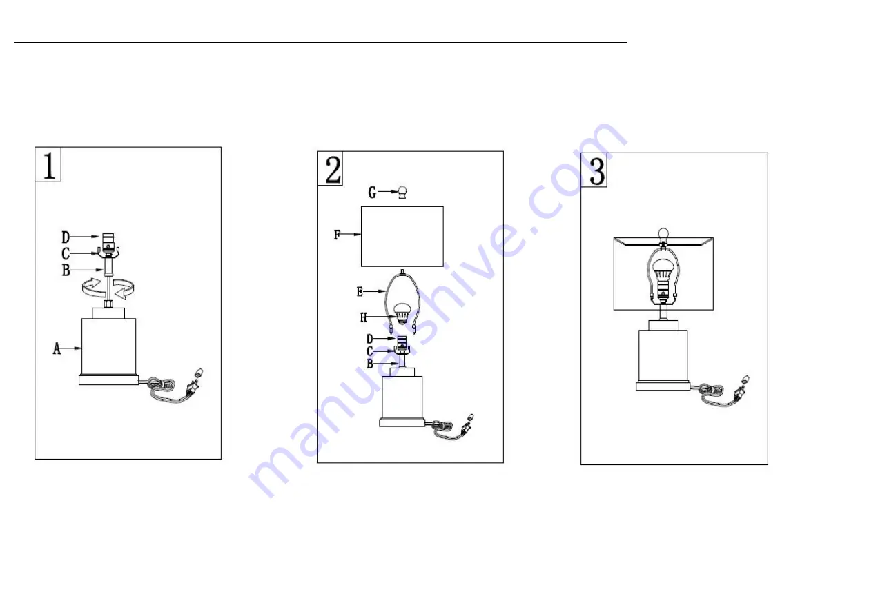 Safavieh Lighting TBL4102 Manual Download Page 2