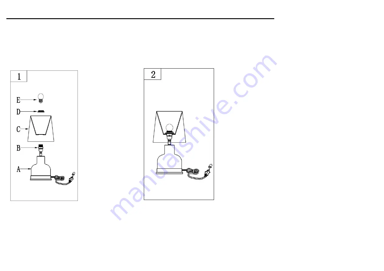 Safavieh Lighting TBL4105 Скачать руководство пользователя страница 2