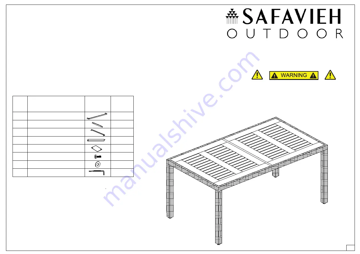 Safavieh Outdoor Ashwin PAT7717-1/3 Скачать руководство пользователя страница 2