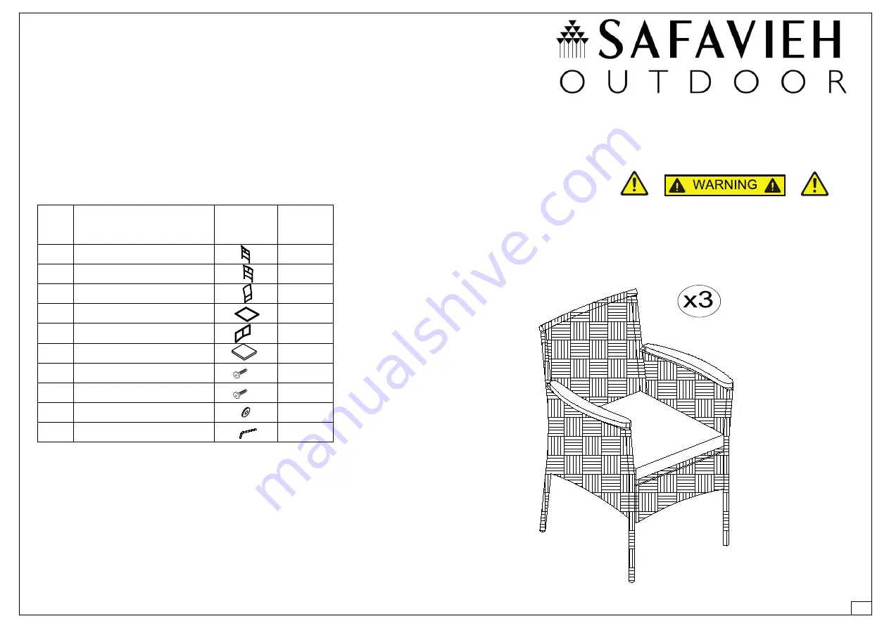 Safavieh Outdoor Ashwin PAT7717-1/3 Скачать руководство пользователя страница 6