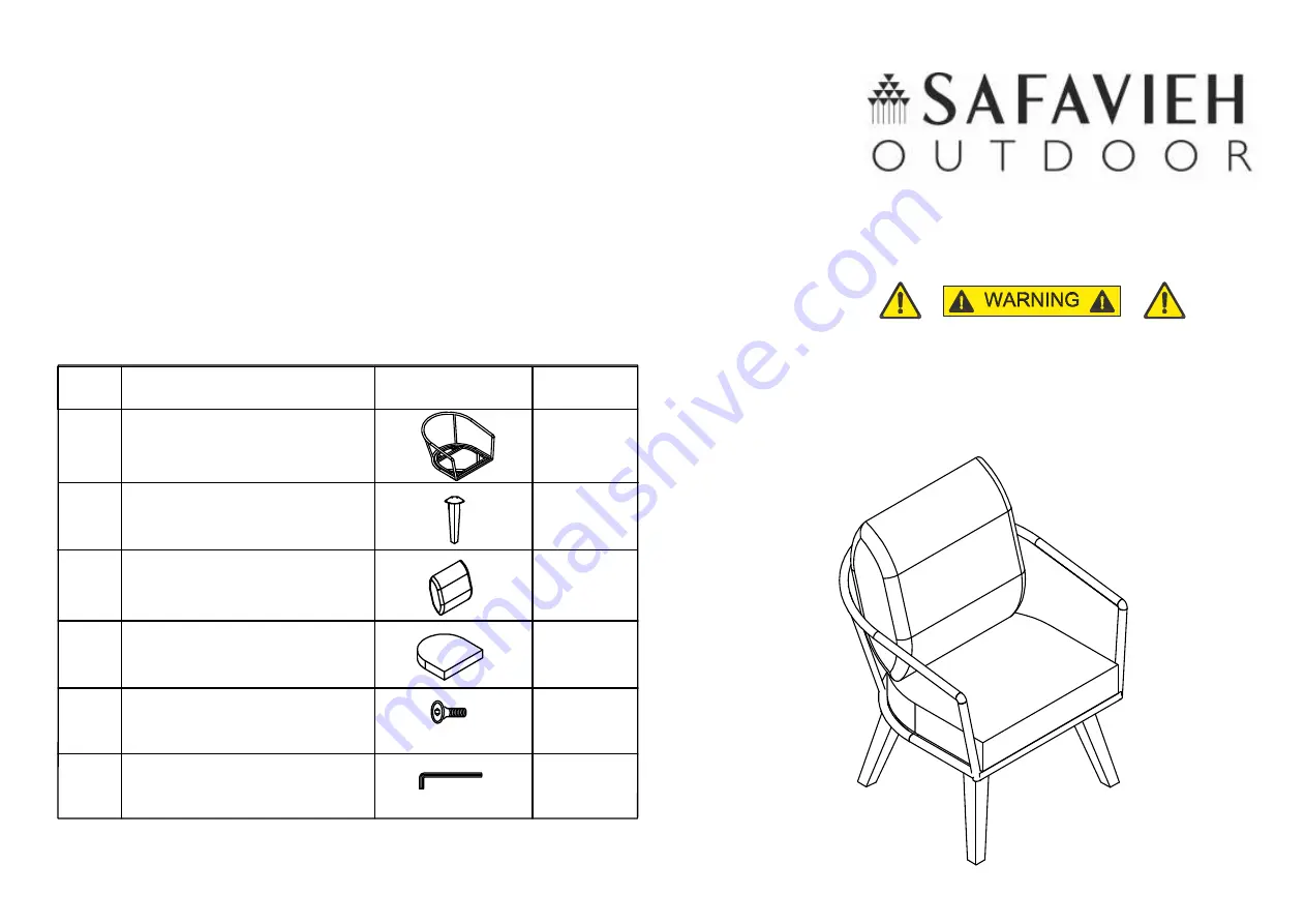 Safavieh Outdoor Belmi PAT7517 Скачать руководство пользователя страница 4