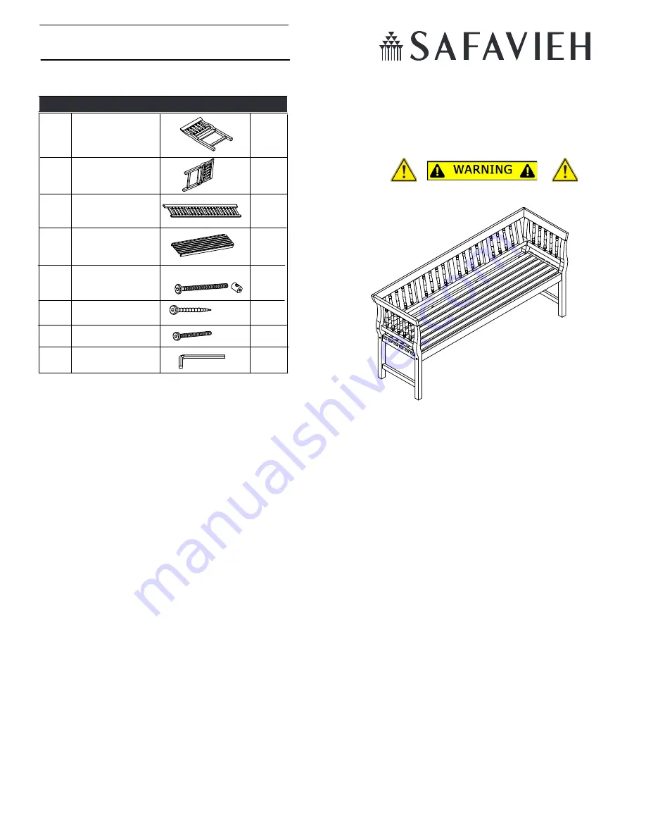 Safavieh Outdoor Brentwood PAT6732 Assembly Instructions Download Page 1