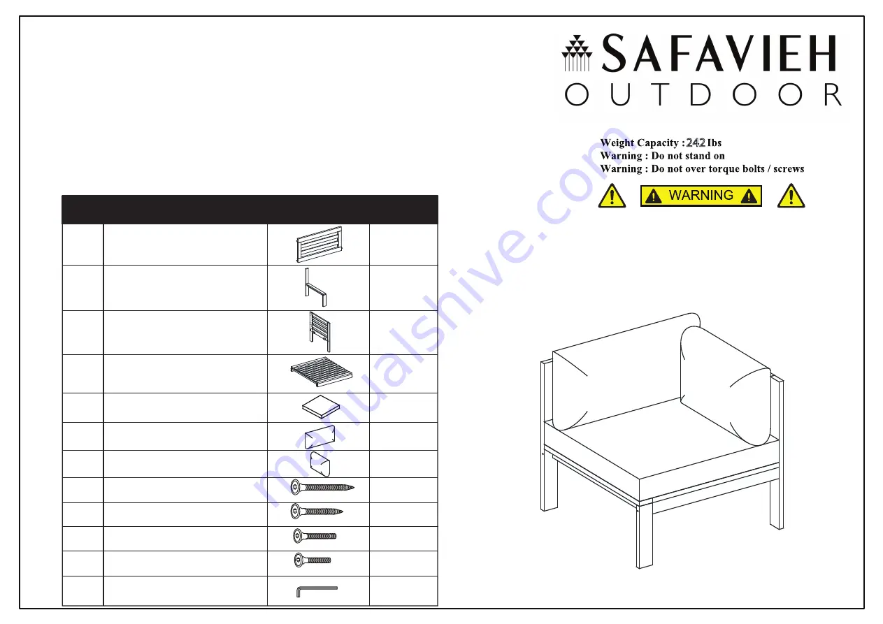 Safavieh Outdoor Endelia PAT-7309 Скачать руководство пользователя страница 13