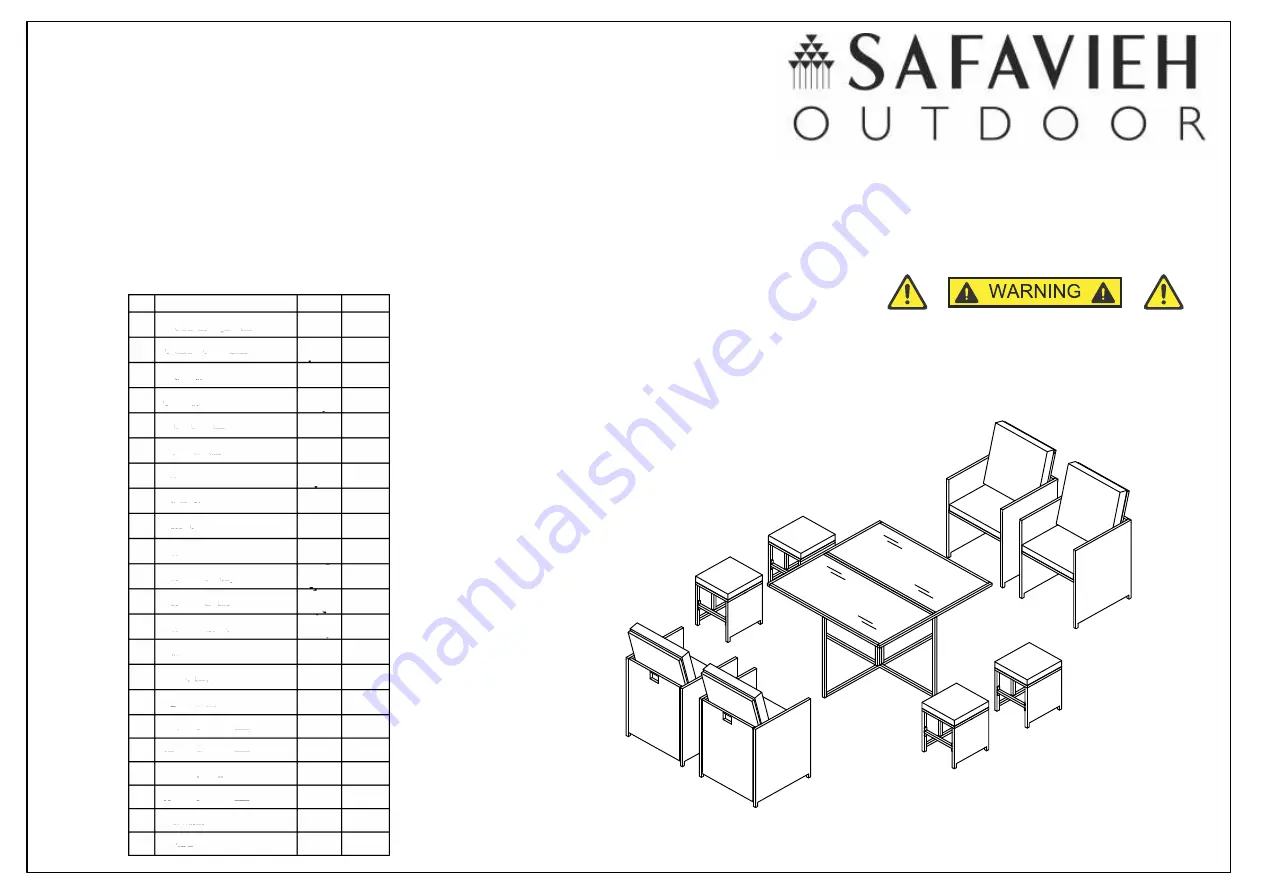 Safavieh Outdoor Enerson PAT7523 Скачать руководство пользователя страница 4