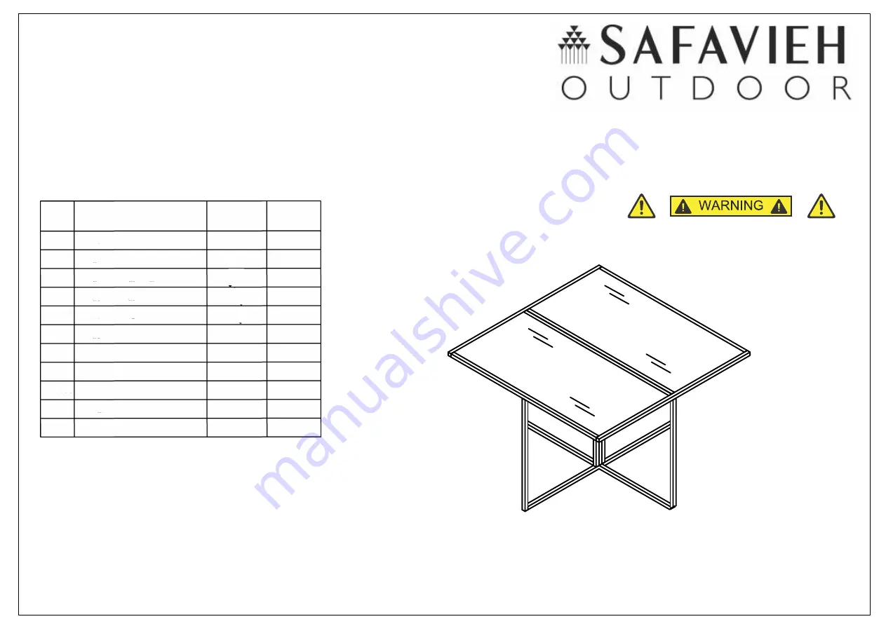 Safavieh Outdoor Enerson PAT7523 Quick Start Manual Download Page 8