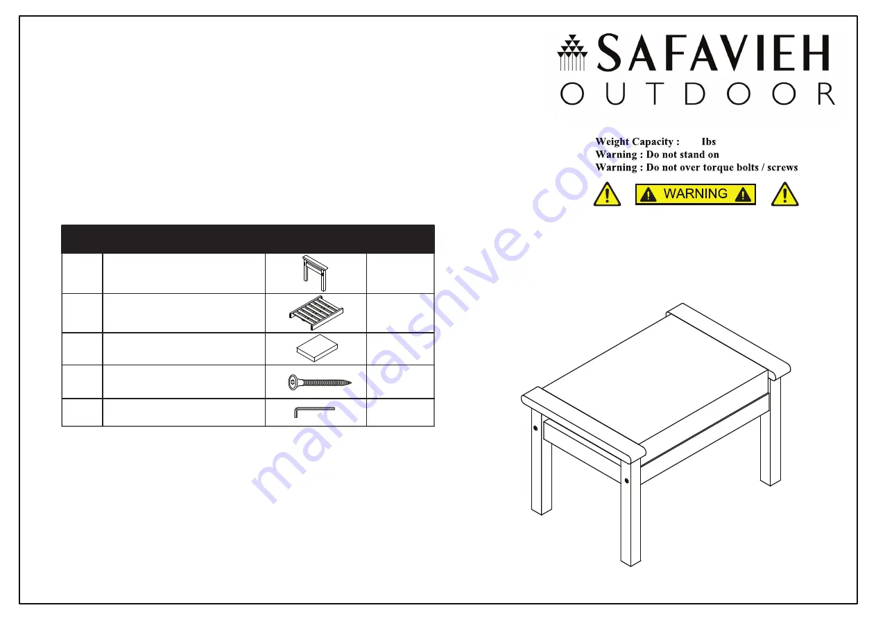 Safavieh Outdoor Loanna PAT-7307 Скачать руководство пользователя страница 7