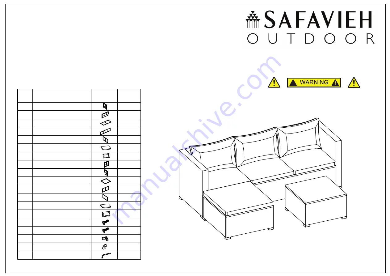 Safavieh Outdoor Madalina PAT7509-1 Manual Download Page 5