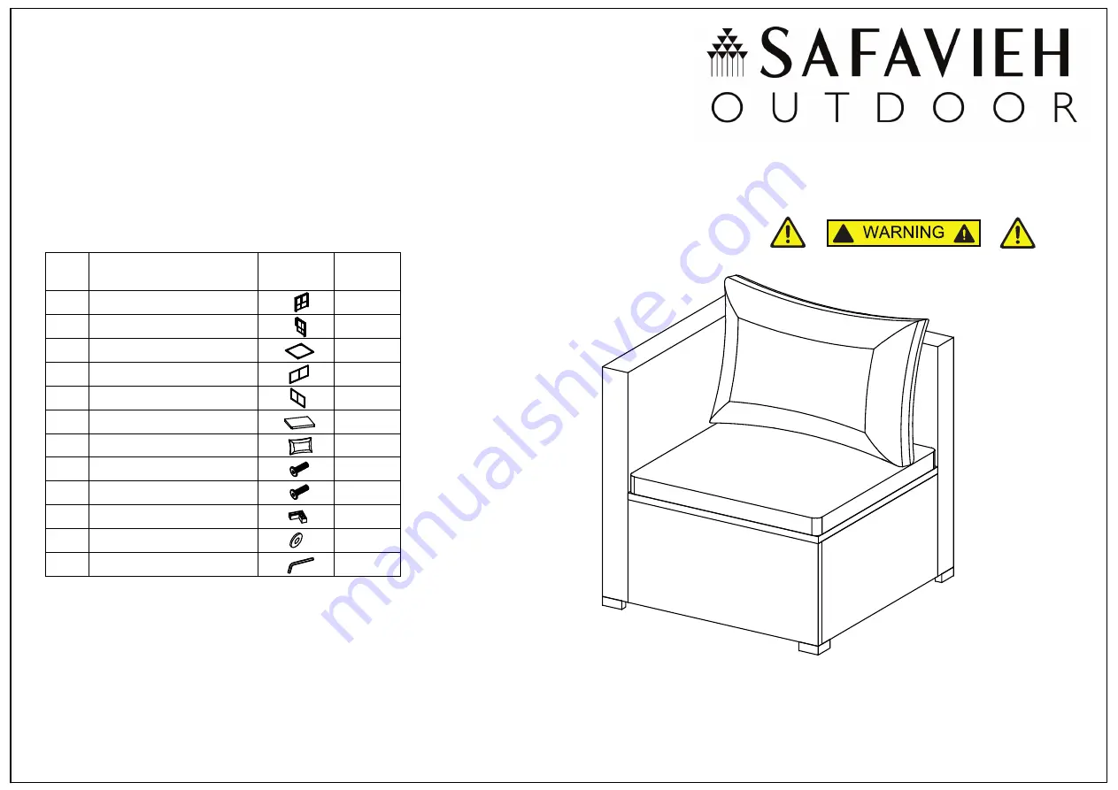 Safavieh Outdoor Madalina PAT7509-1 Скачать руководство пользователя страница 6