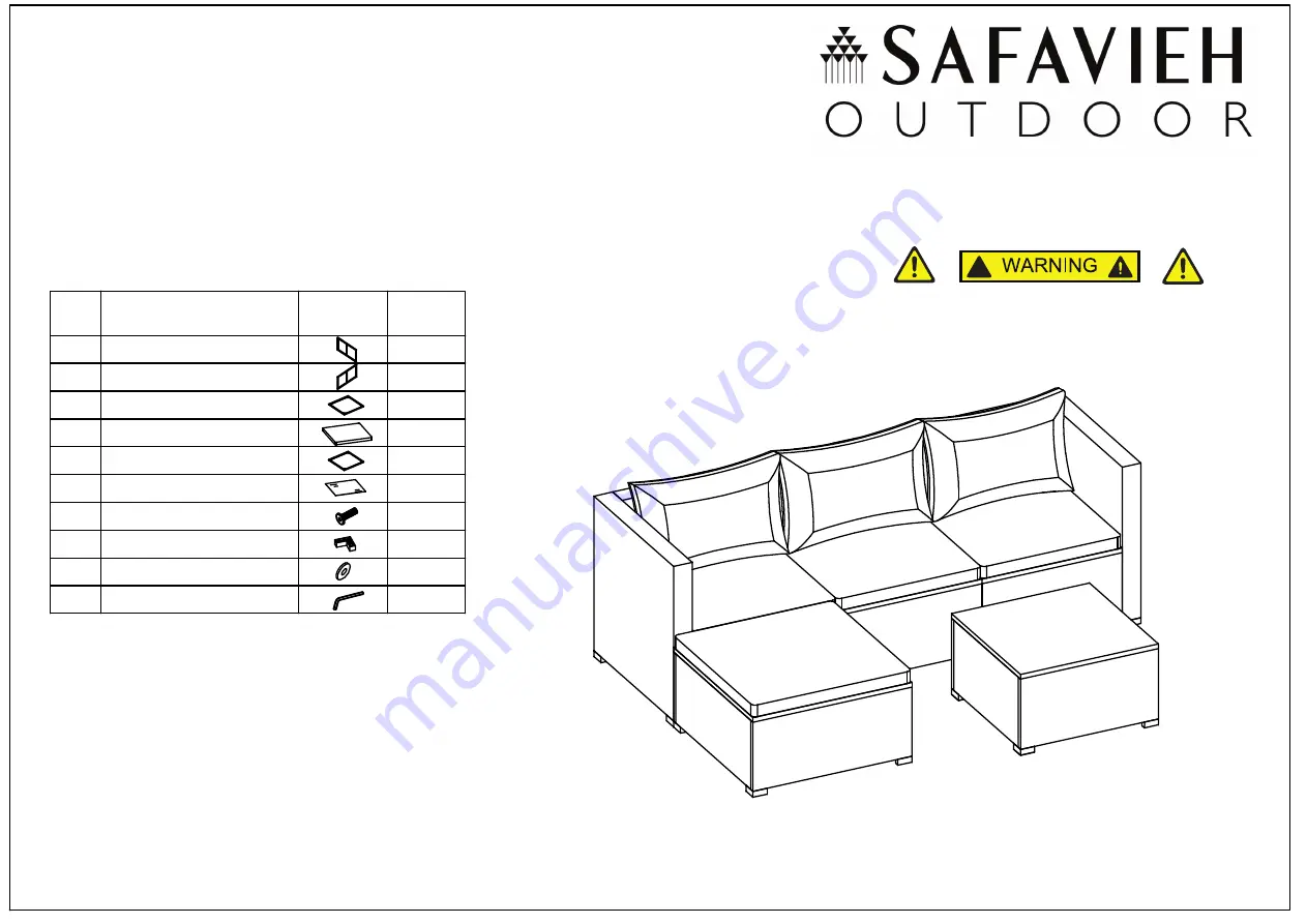 Safavieh Outdoor Madalina PAT7509-1 Скачать руководство пользователя страница 12