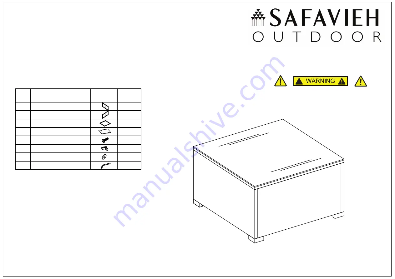 Safavieh Outdoor Madalina PAT7509-1 Manual Download Page 13