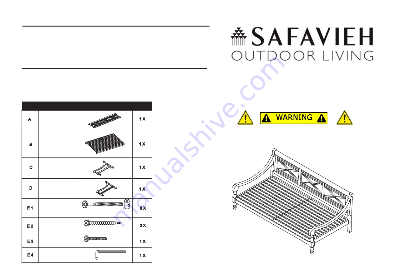 Safavieh Outdoor Pasadena PAT6724 Скачать руководство пользователя страница 2