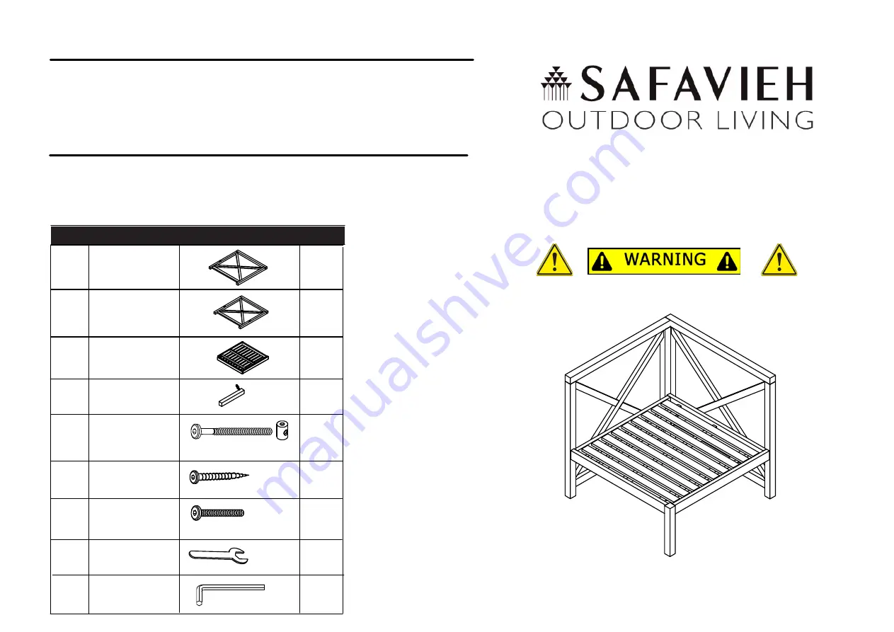 Safavieh Outdoor PAT6762 Скачать руководство пользователя страница 5