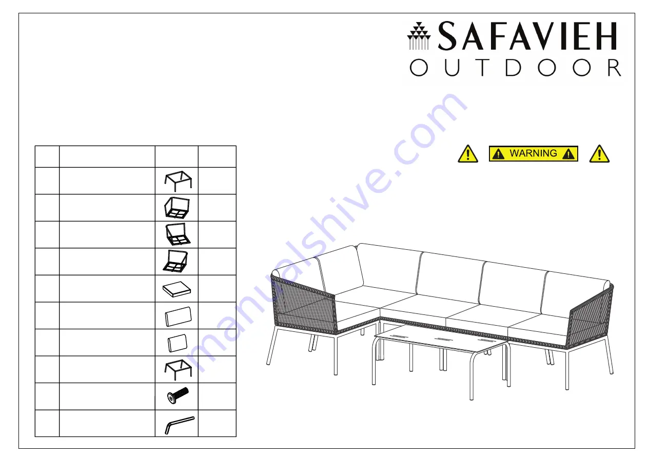 Safavieh Outdoor PAT7521-1 Manual Download Page 4