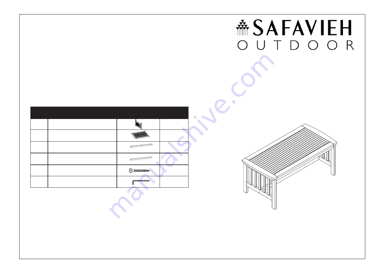 Safavieh Outdoor Rocklin PAT7007 Quick Start Manual Download Page 5