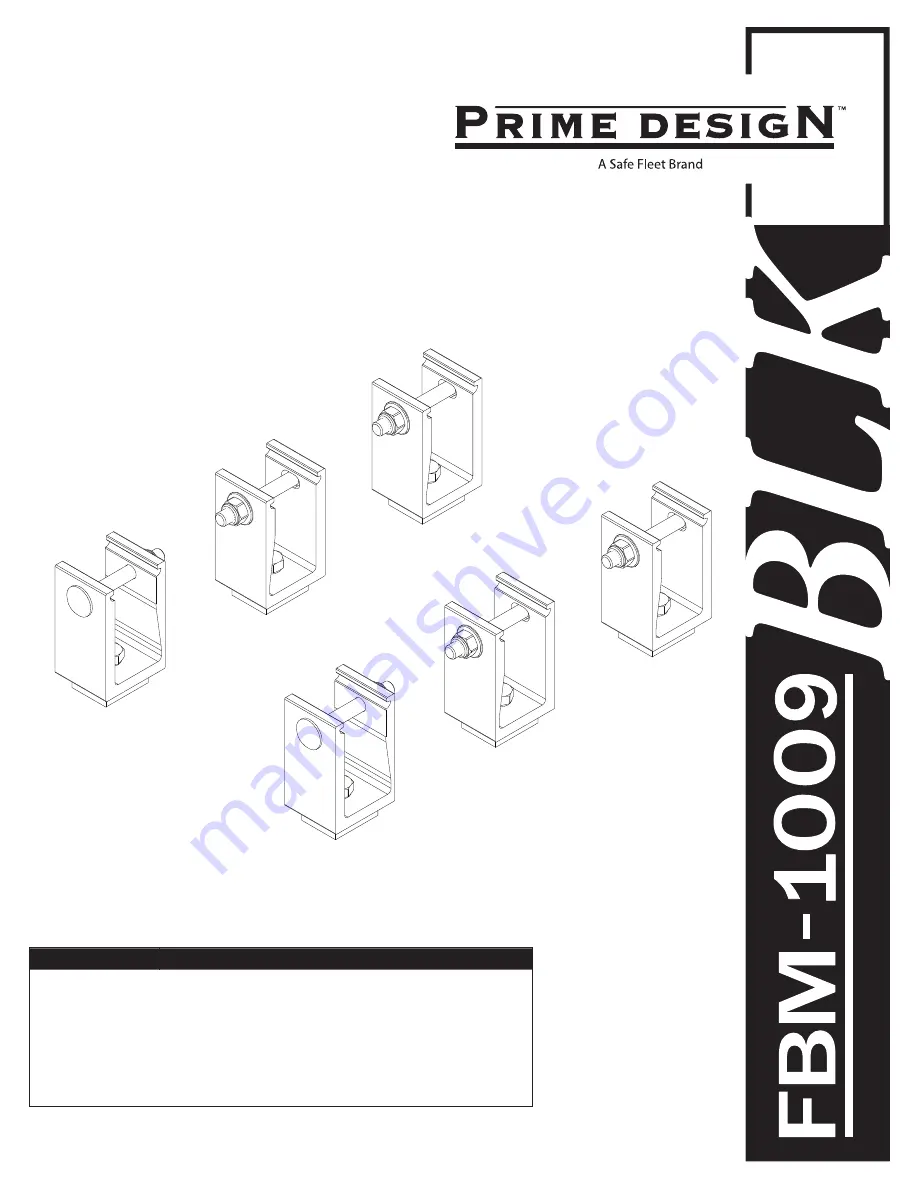 Safe Fleet Prime Design FBM-1009-BLK Скачать руководство пользователя страница 1