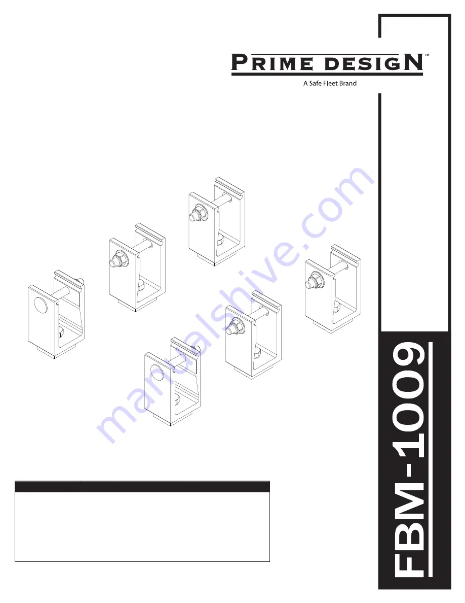 Safe Fleet Prime Design FBM-1009 Скачать руководство пользователя страница 1