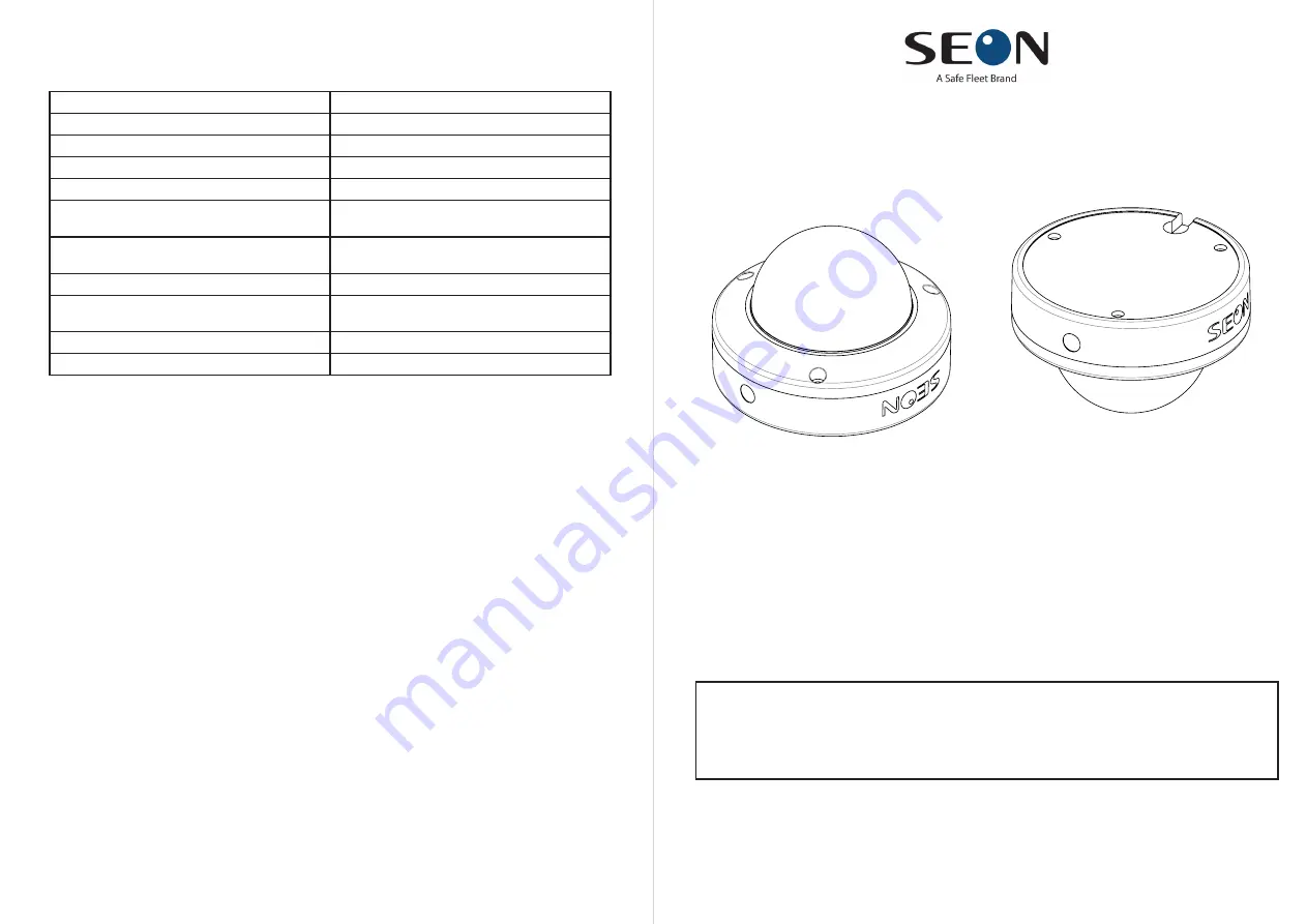 Safe Fleet SEON HD1Q Скачать руководство пользователя страница 1