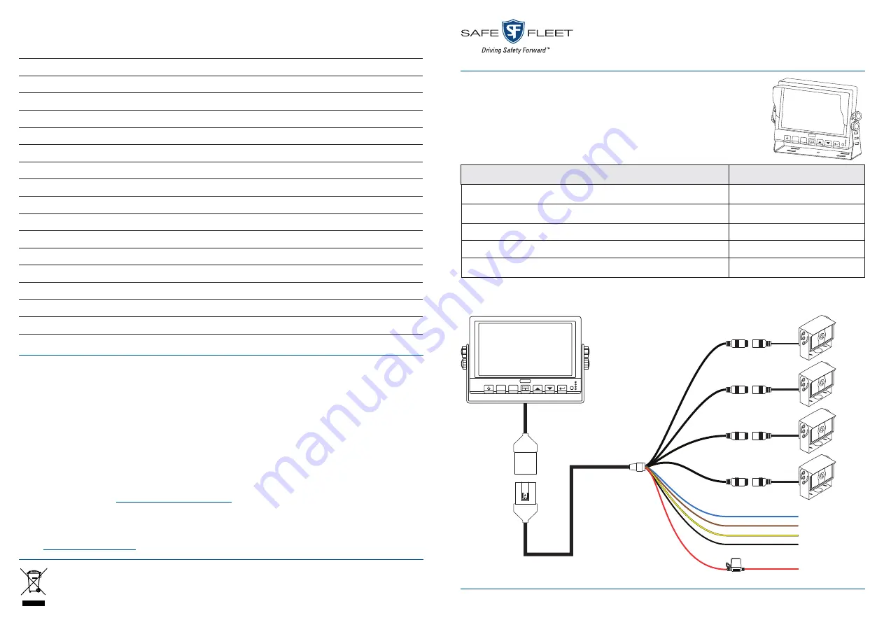 Safe Fleet WR9M4C-MON Quick Installation Manual Download Page 1