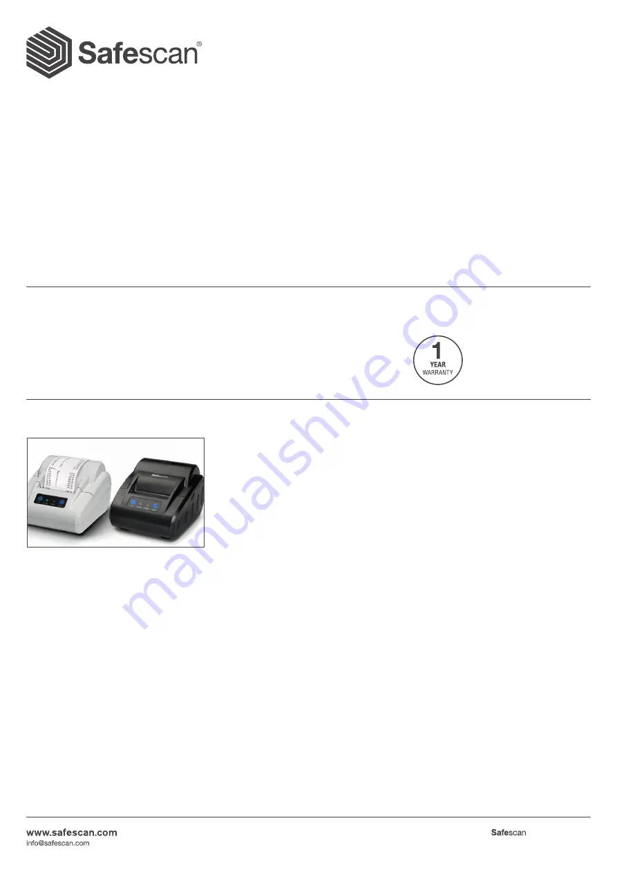 Safescan 1250 SGD Quick Start Manual Download Page 2