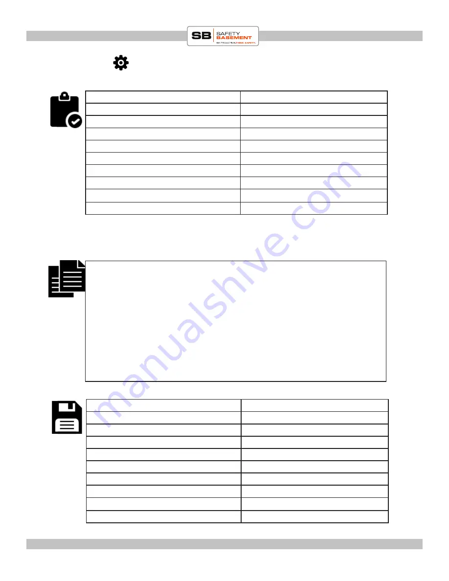 Safety Basement SB-VRC8000 Instruction Manual Download Page 18