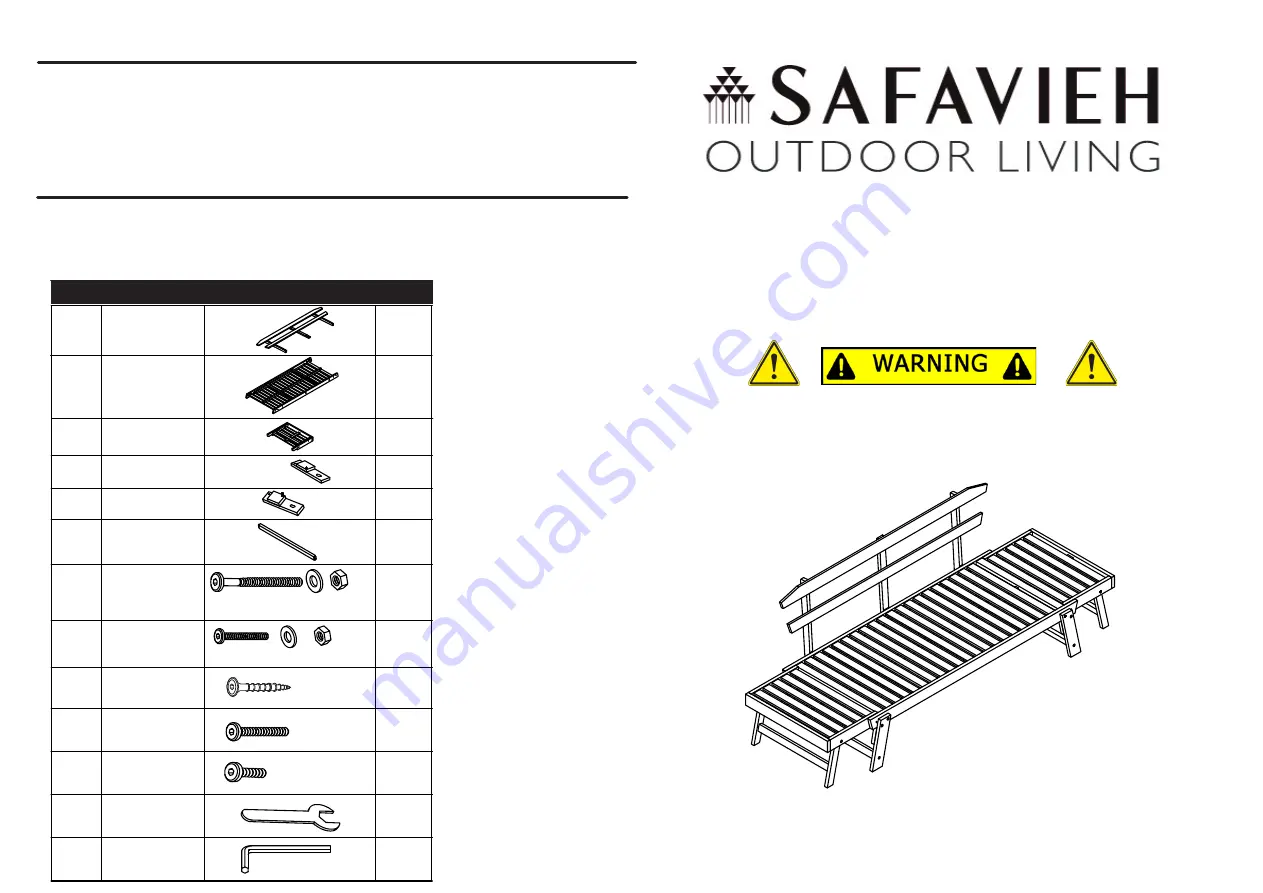 Safevieh Outdoor PAT6745 Скачать руководство пользователя страница 1