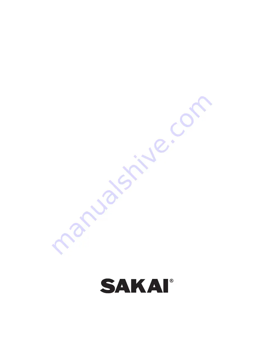 Sakai CR271 Shop Manual Download Page 1