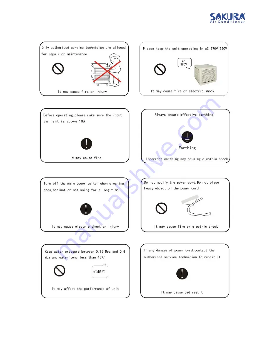 Sakura HBK-18?23AB Operation / Installation / Service Manual Download Page 7