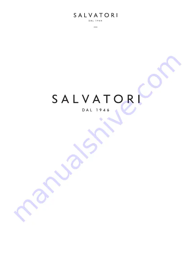 Salvatori NINFA BASIN Quick Start Manual Download Page 8