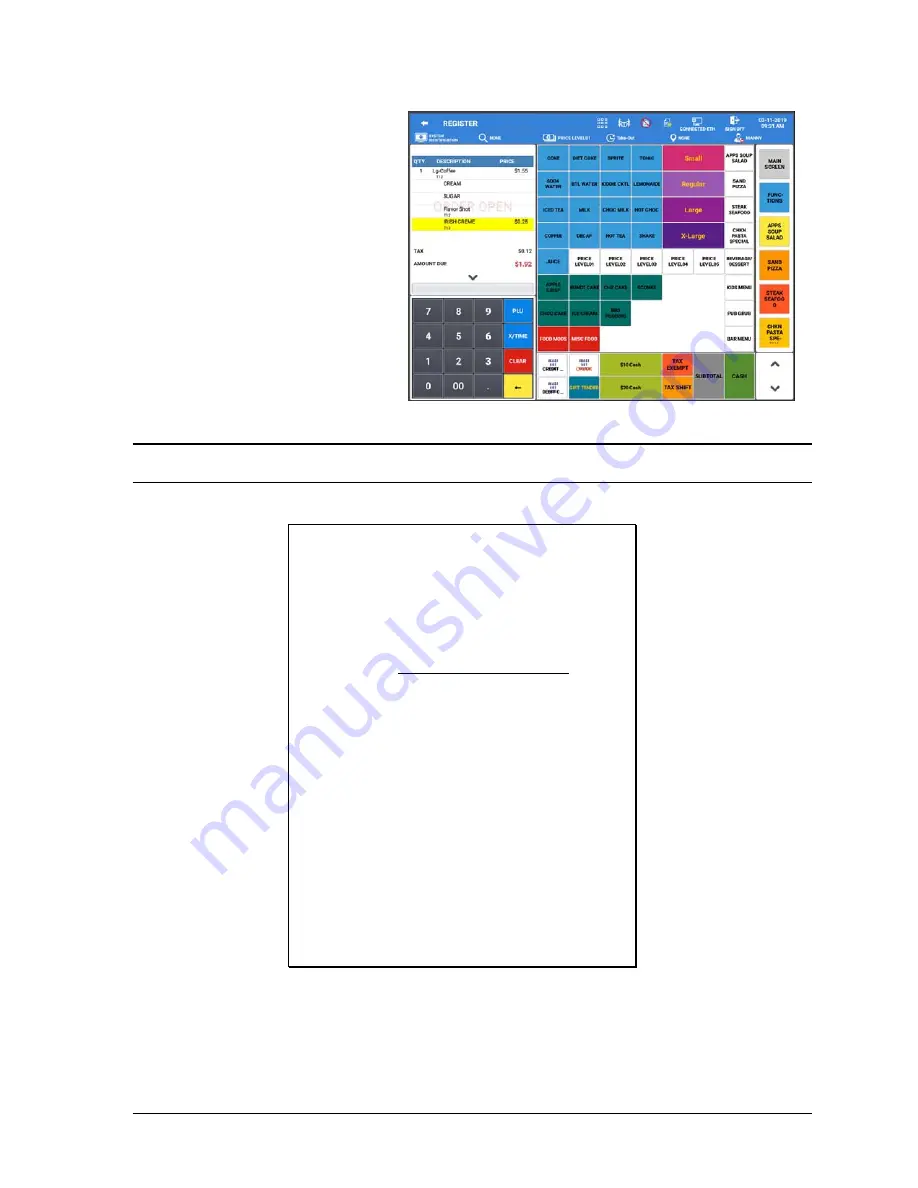 Sam4s SAP-4800II Operator'S Manual Download Page 105