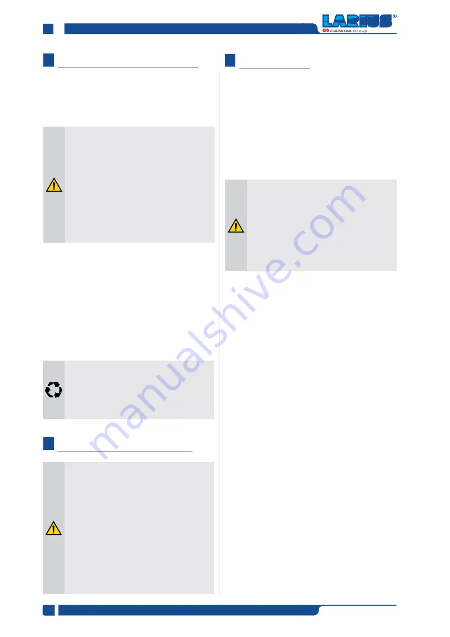 Samoa Larius 2 Transfer Operating And Maintenance Manual Download Page 22