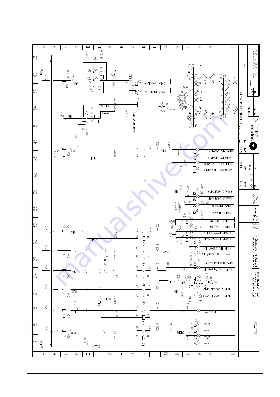 Sampo Rosenlew HR46 Instruction Manual Download Page 73