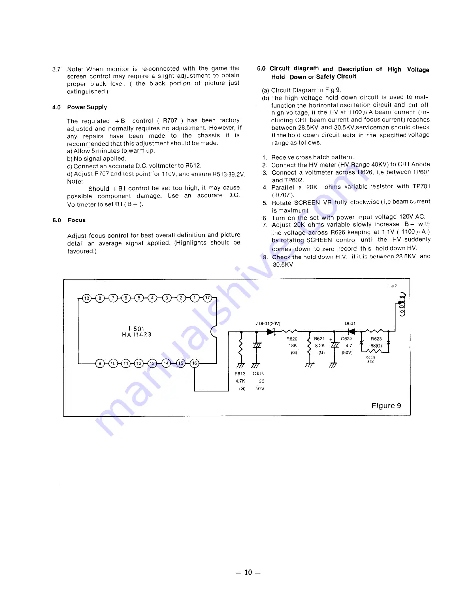 Sampo KGR-1901H Service Manual Download Page 11