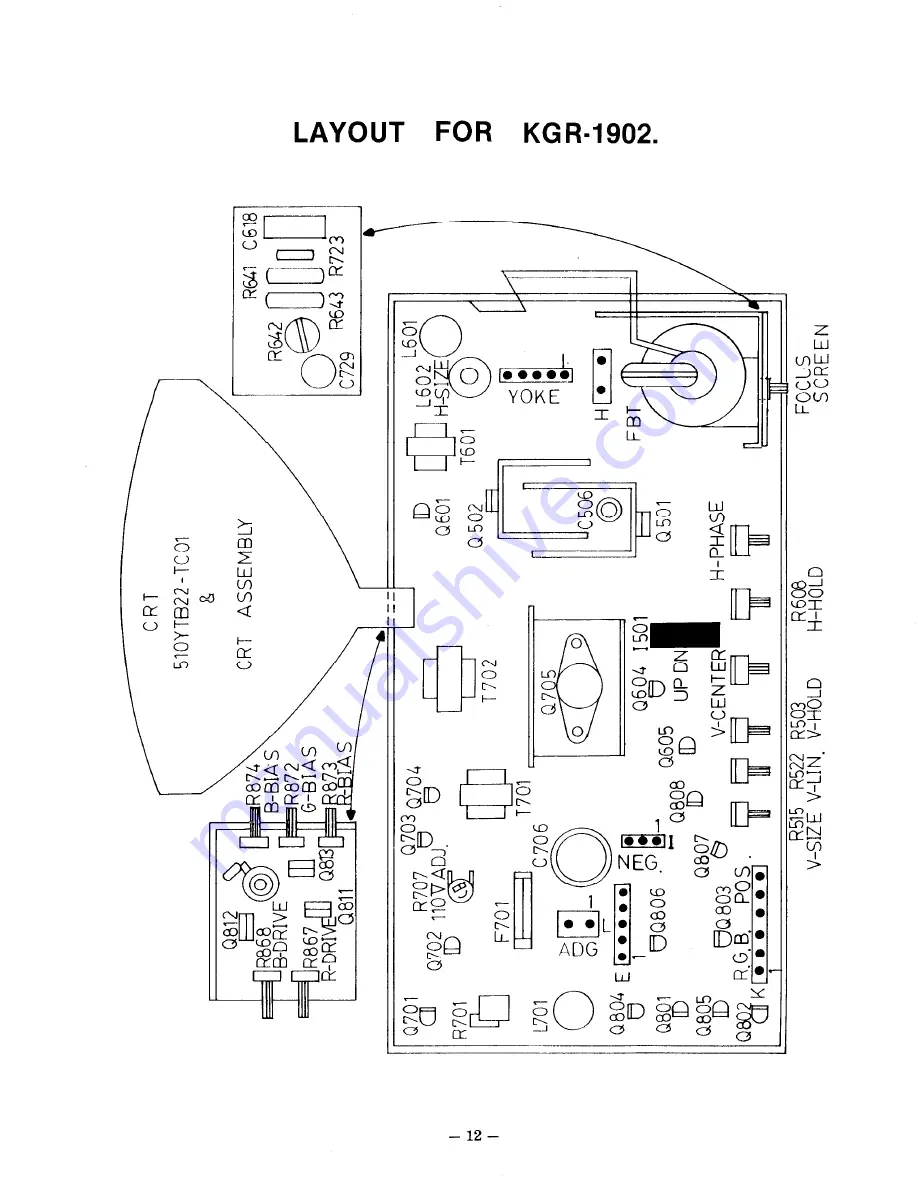 Sampo KGR-1901H Service Manual Download Page 13