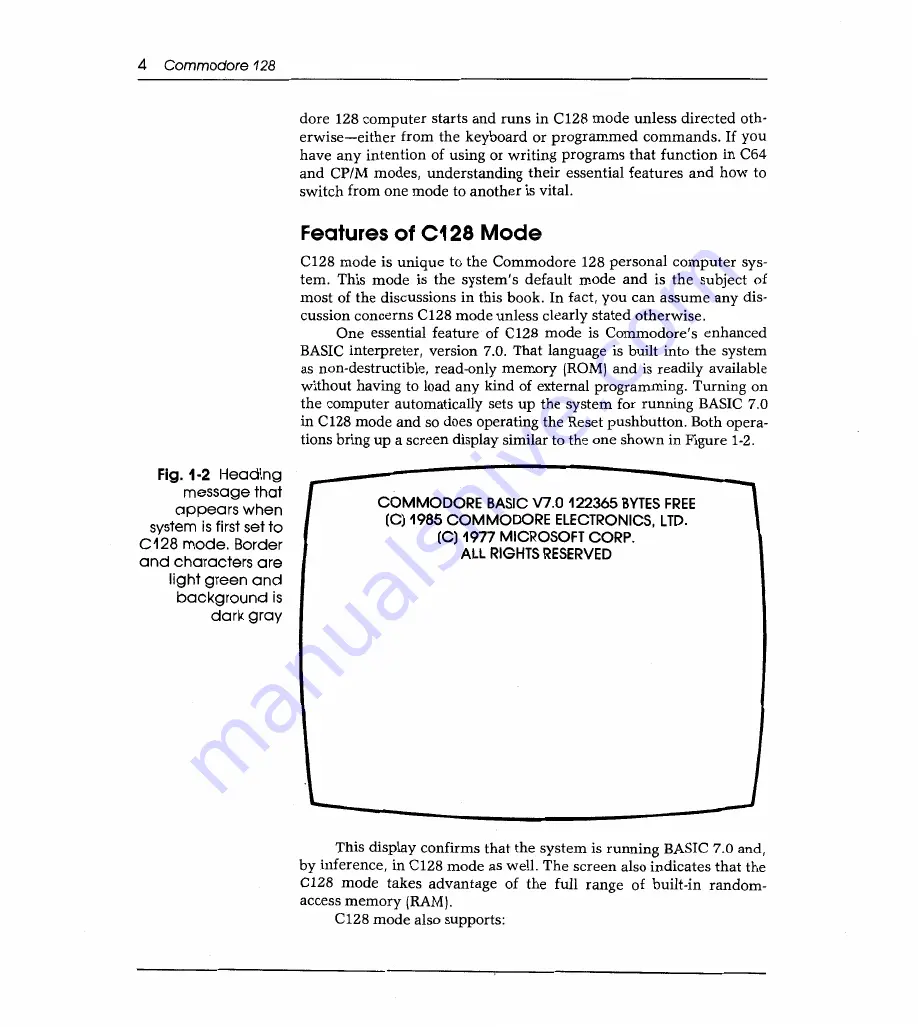 Sams Commodore 128 Reference Manual Download Page 13