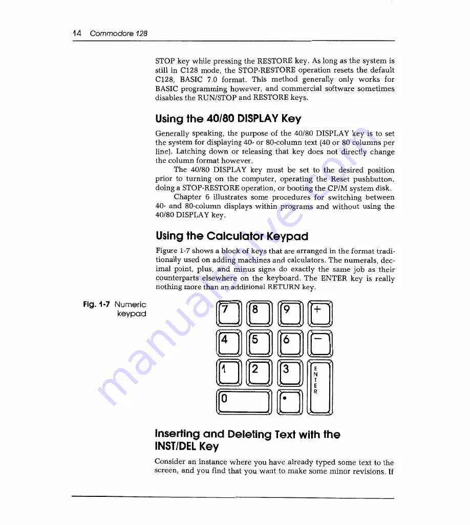 Sams Commodore 128 Reference Manual Download Page 23