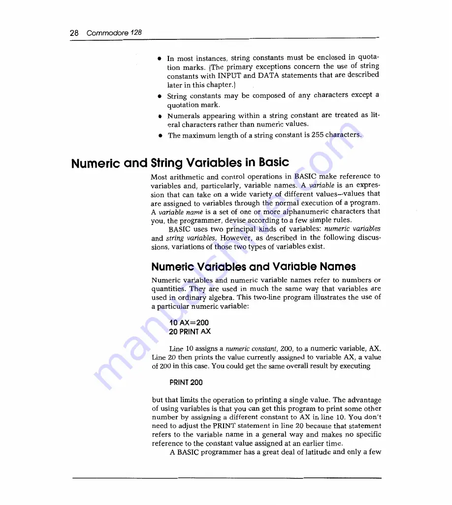 Sams Commodore 128 Reference Manual Download Page 36