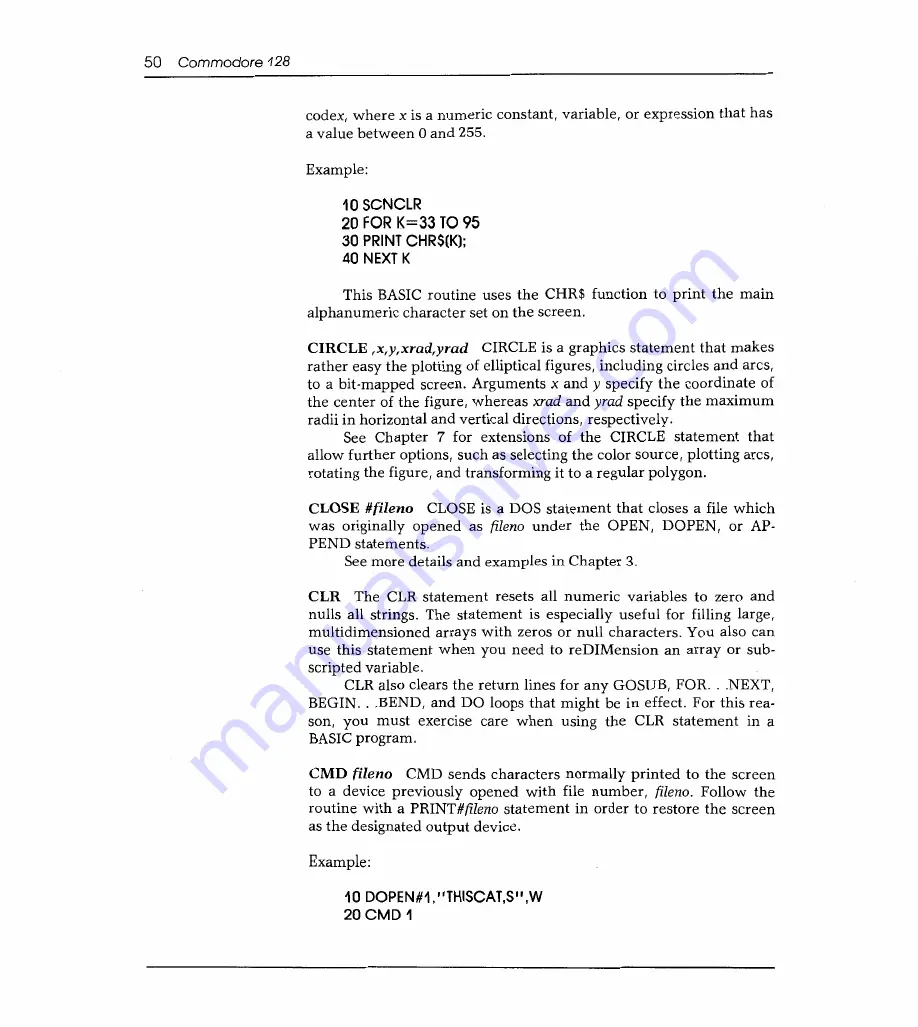 Sams Commodore 128 Reference Manual Download Page 58