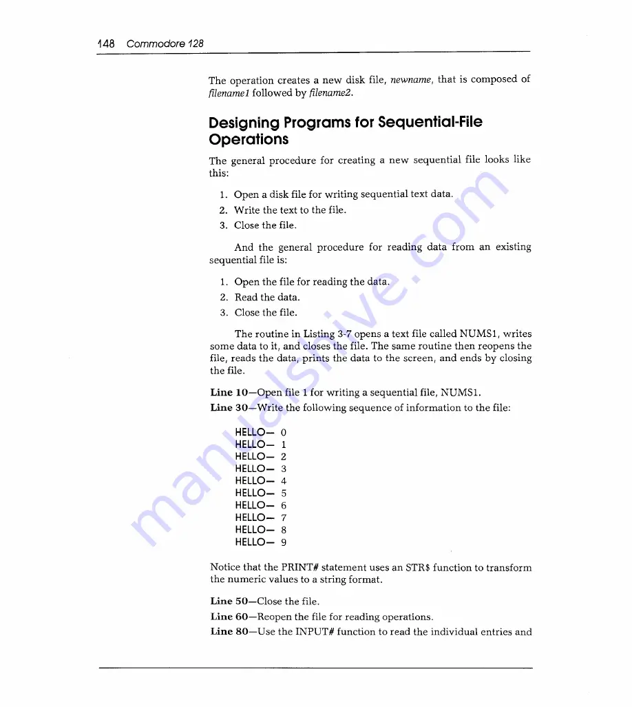 Sams Commodore 128 Reference Manual Download Page 156