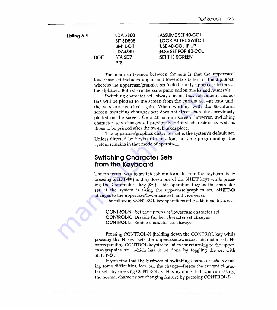 Sams Commodore 128 Reference Manual Download Page 232