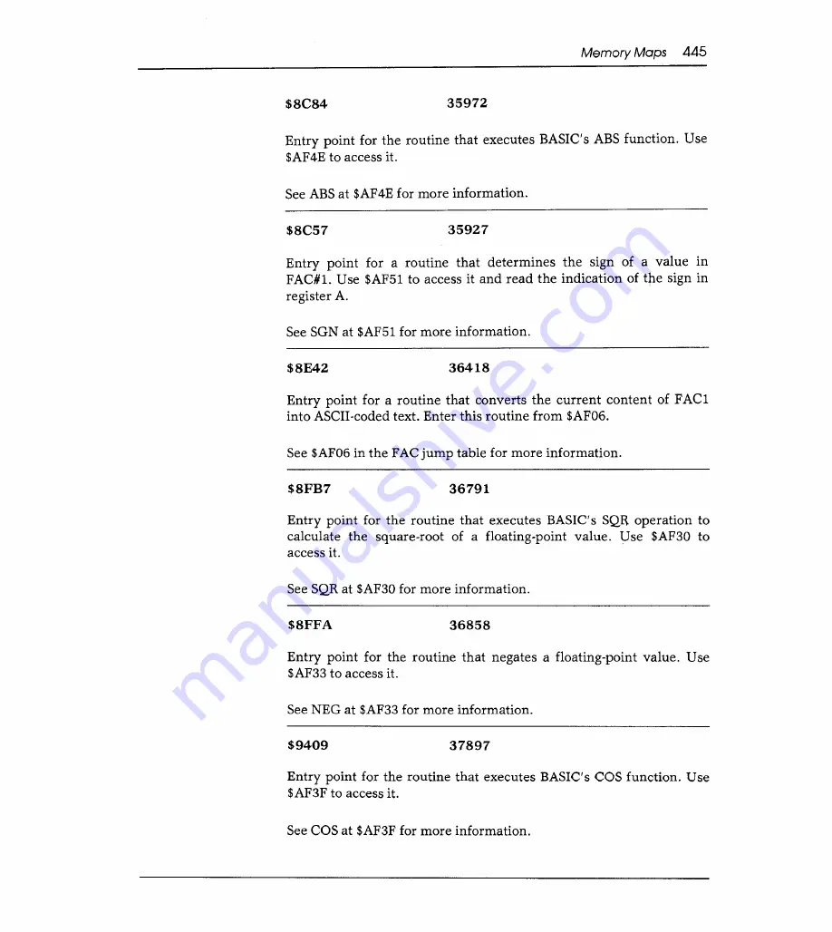 Sams Commodore 128 Reference Manual Download Page 452